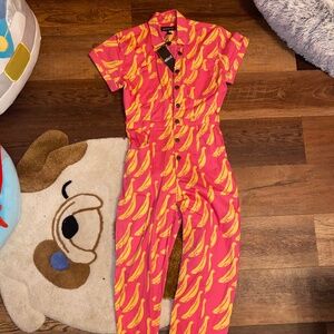 Mixed by Nasrin Banana Jumpsuit NWT Small